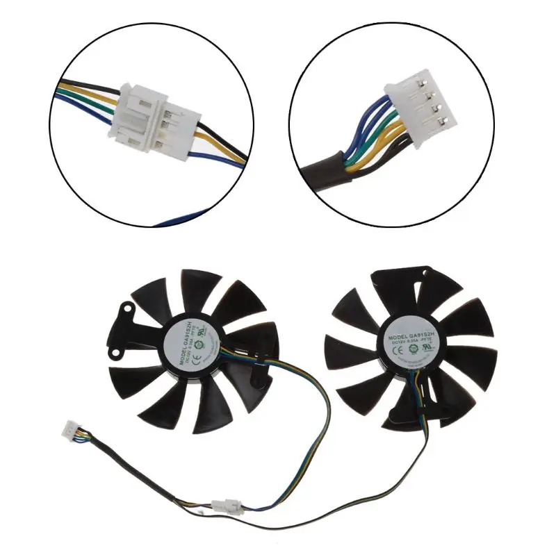 Новый охлаждающий вентилятор 85 мм GA91S2H DC 12 В 0.35A 4Pin для Zotac GTX 1060 GTX950 1050Ti |