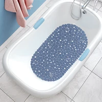 bath tub shower mat 69x35 cm non slip bathtub mat with suction cups machine washable bathroom mats with drain holes