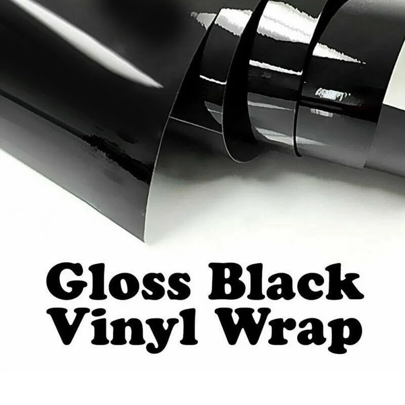 

30x150cm Car Sticker Vinyl Black Glossy Car Wrap Sheet Roll Film Sticker Motorcycle Automobile Styling Decals