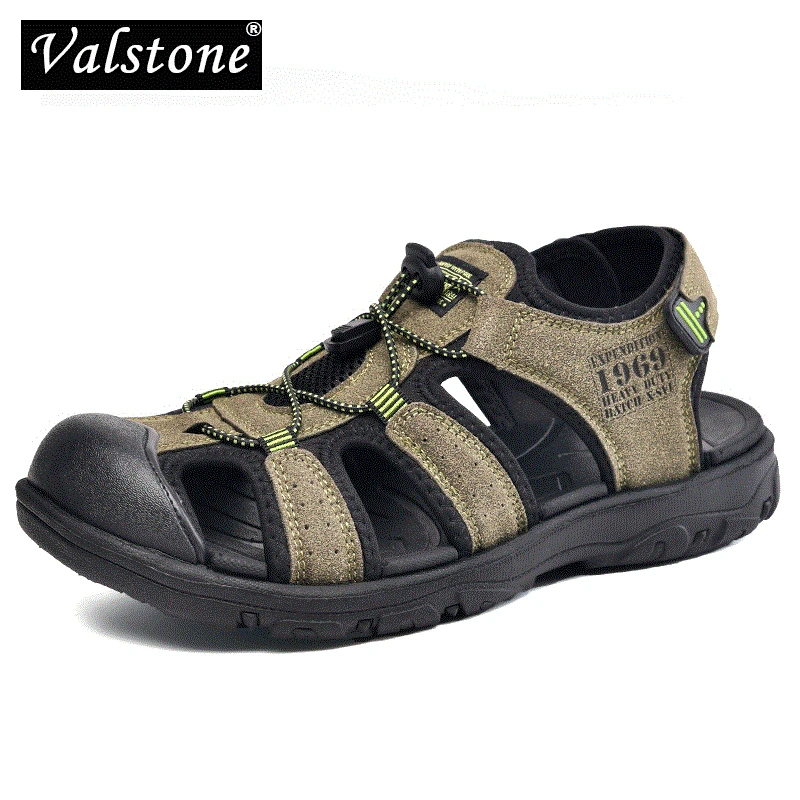 Сандалии Valstone мужские из воловьей кожи уличные кроссовки брендовая нескользящая