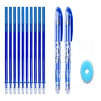 erasable pen set 0 5mm blue black color ink writing gel pens washable handle for school office stationery supplies