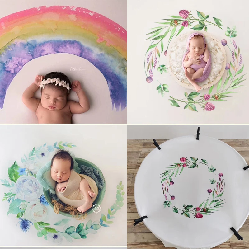 

Фон для фотосъемки новорожденных 150*150 см одеяло Цветочный детский фон для детской фотостудии фон для фотосъемки реквизит аксессуары