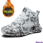 Мужские легкие кроссовки, Вулканизированная подошва, высокие кеды