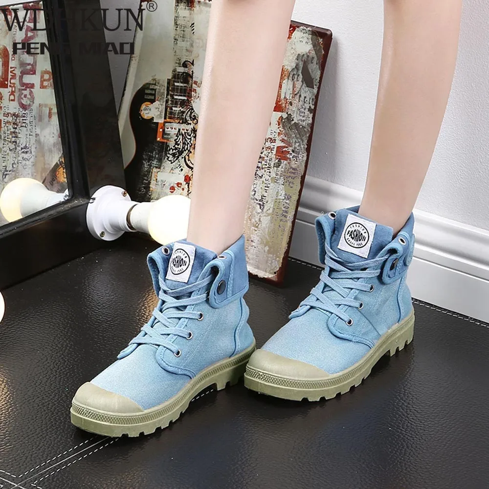 Boots Female Women Shoes Ankle 2020 Autumn Fashion Brand Canvas Shoes Winter Boots Outdoor Martin Boots for Botas Mujer