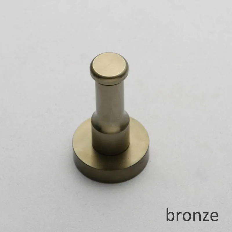 bronze 1 шт. портативная многоцветная вешалка для ключей настенный крюк для полотенца пространство алюминиевая вешалка для одежды для шляп держатель для Сумки Товары для ванной комнаты - Цвет: bronze
