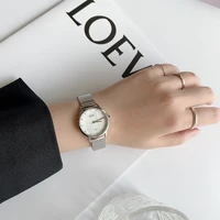 7rings trendy style minimal elegant watch for woman circular simple chic niche alloy quartz fashion wristwatch for female