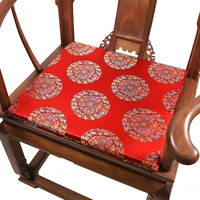 custom thick chinese style lucky silk brocade seat cushion sofa armchair elbowchair dining chair pad home decor non slip sit mat