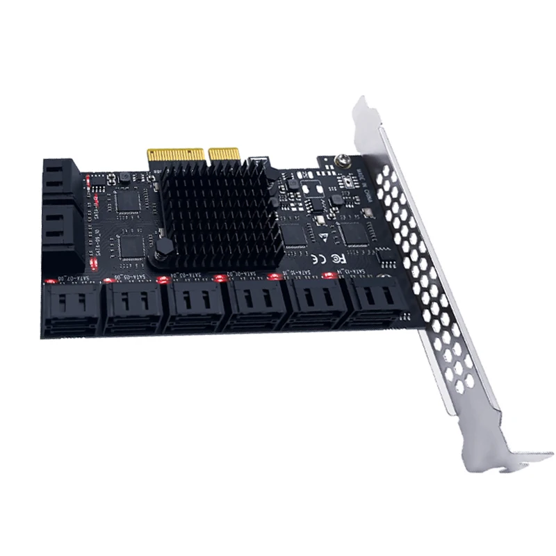 PCIE SATA карта 16 портов 6 ГБ 3 0 PCIe на контроллер расширения карты X4 PCI Слоты поддержка