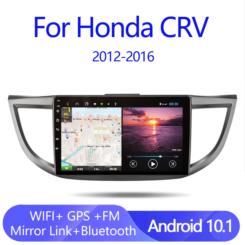 

2 din Android 10.1 Car Radio Multimidia Video Player Navigation GPS For Honda CRV CR-V 2011-2016 Head Unit Only Support 2.0L