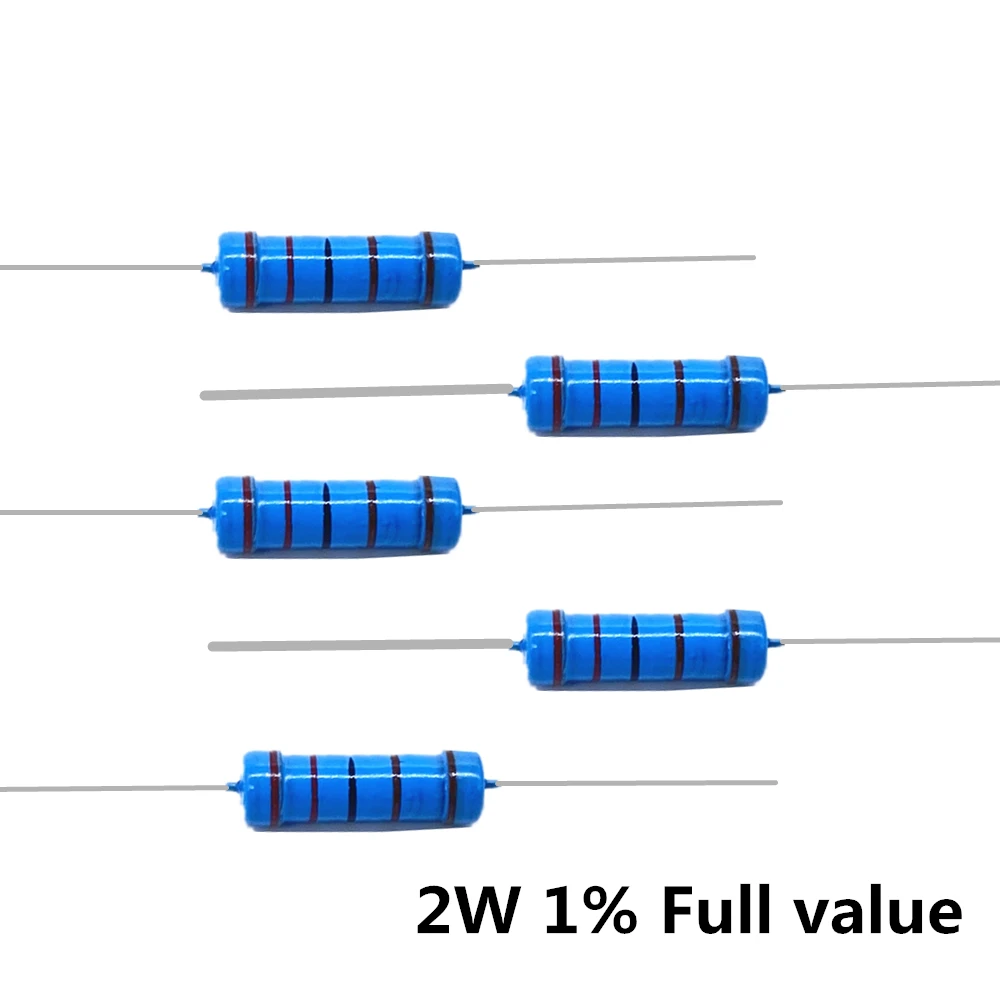

20pcs 2W 1% Metal film resistor 1R 1.1R 1.2R 1.5R 1.8R 2R 2.2R 2.4R 2.7R 3R 3.3R 3.6R 3.9R 4.3R 4.7R 5.1R 3.9ohm 4.3ohm