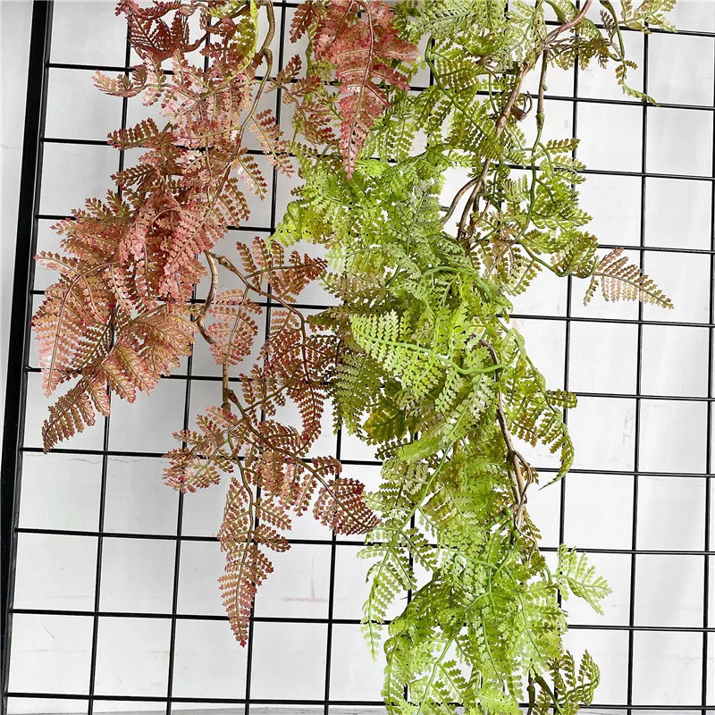 Роскошные папоротник травы ротанг стене висит зеленые для нового дома Декор