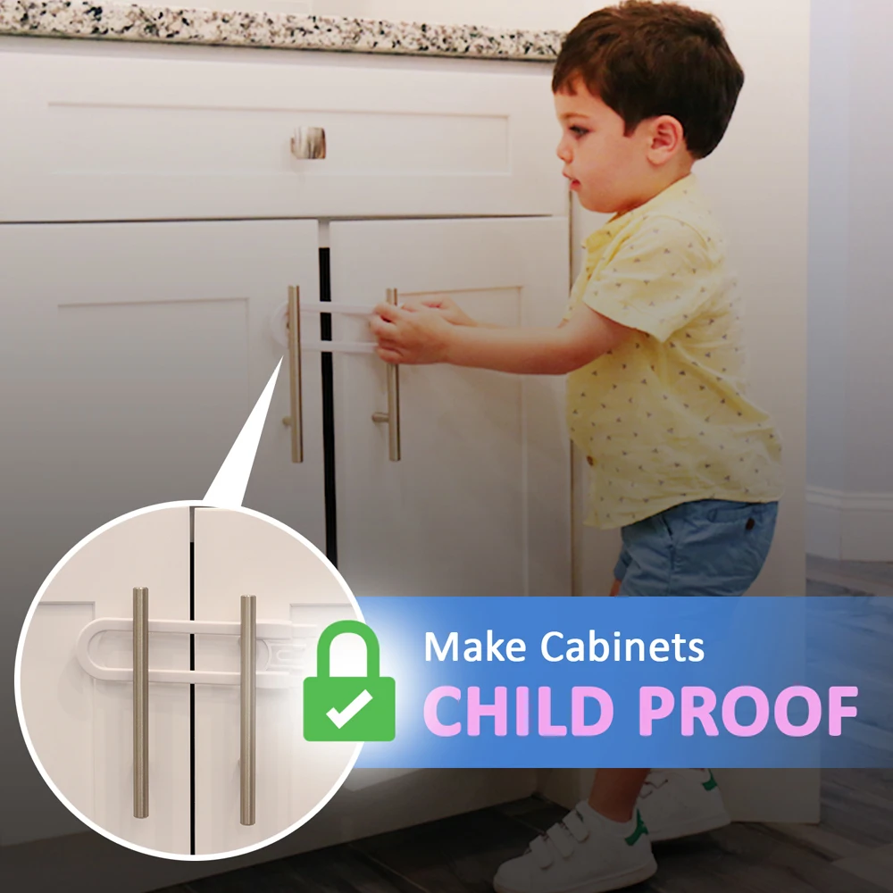 

5Pcs/Lot Child Lock Protection Of Children Locking Doors For Children's Safety Kids Safety Plastic Protection Safety Lock
