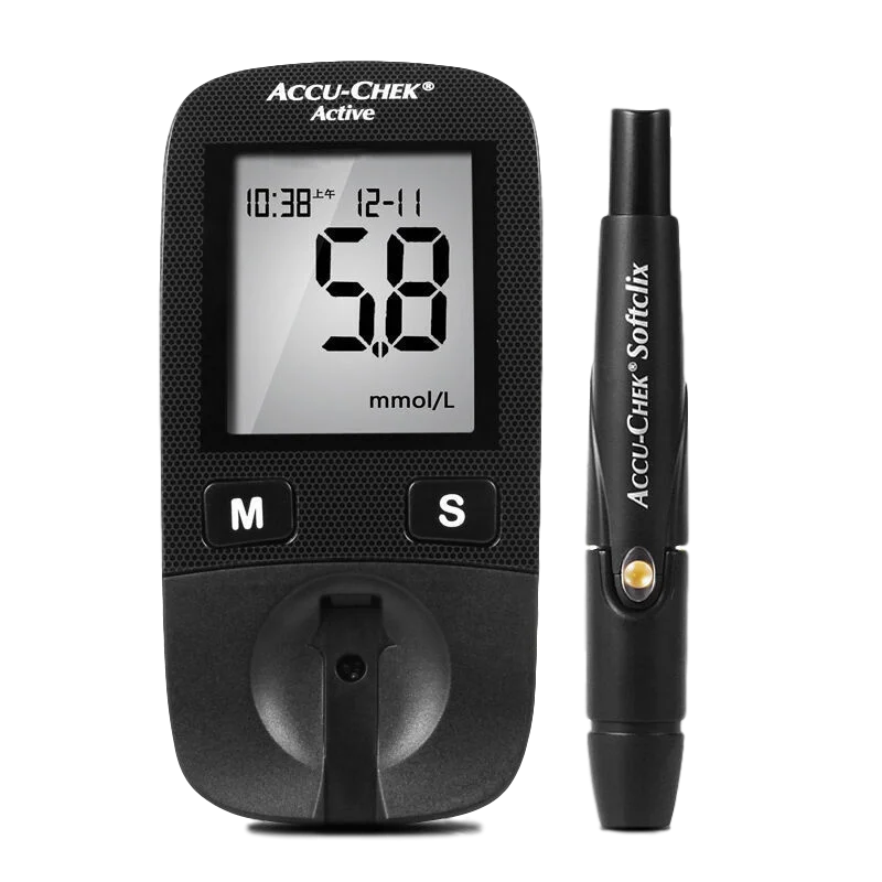 Умный глюкометр ACCU Chek Active домашний Высокоточный медицинский прибор для