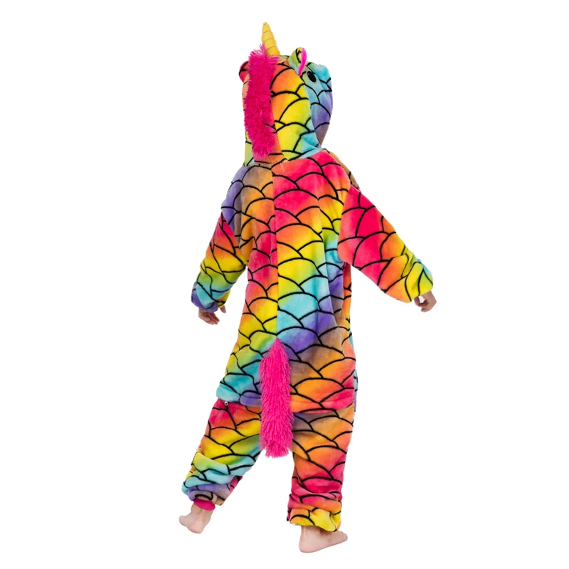 Kugurumi/Детские пижамы с единорогом Детские ползунки панда Зимняя Фланелевая