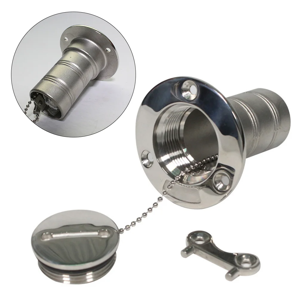 38 мм топливный бак из нержавеющей стали заполняющий порт полированный Стайлинг