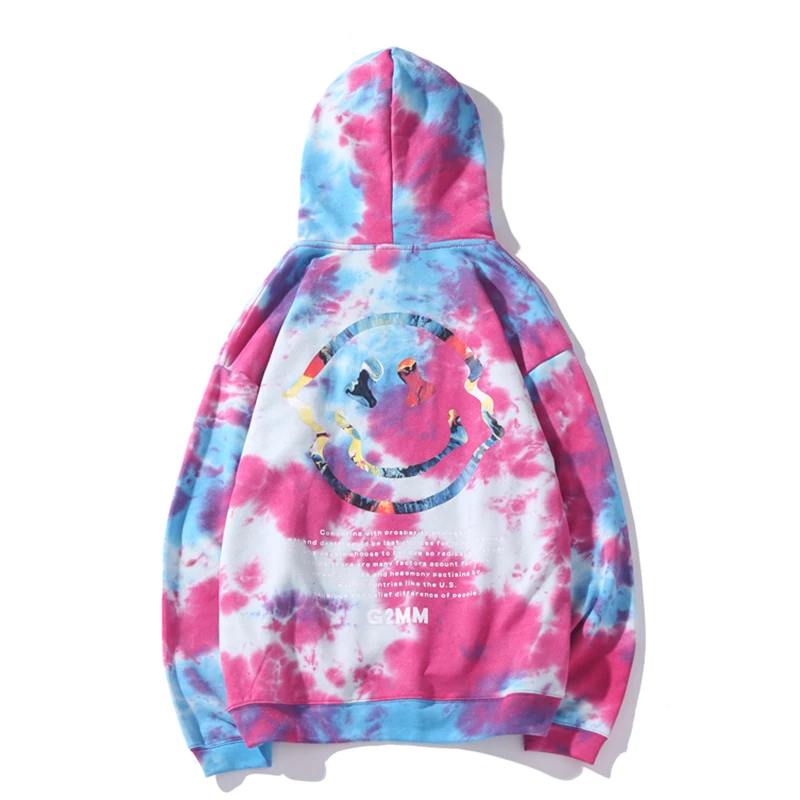 Мужские толстовки с капюшоном в стиле хип-хоп СО смайликом на шнурке | Мужская