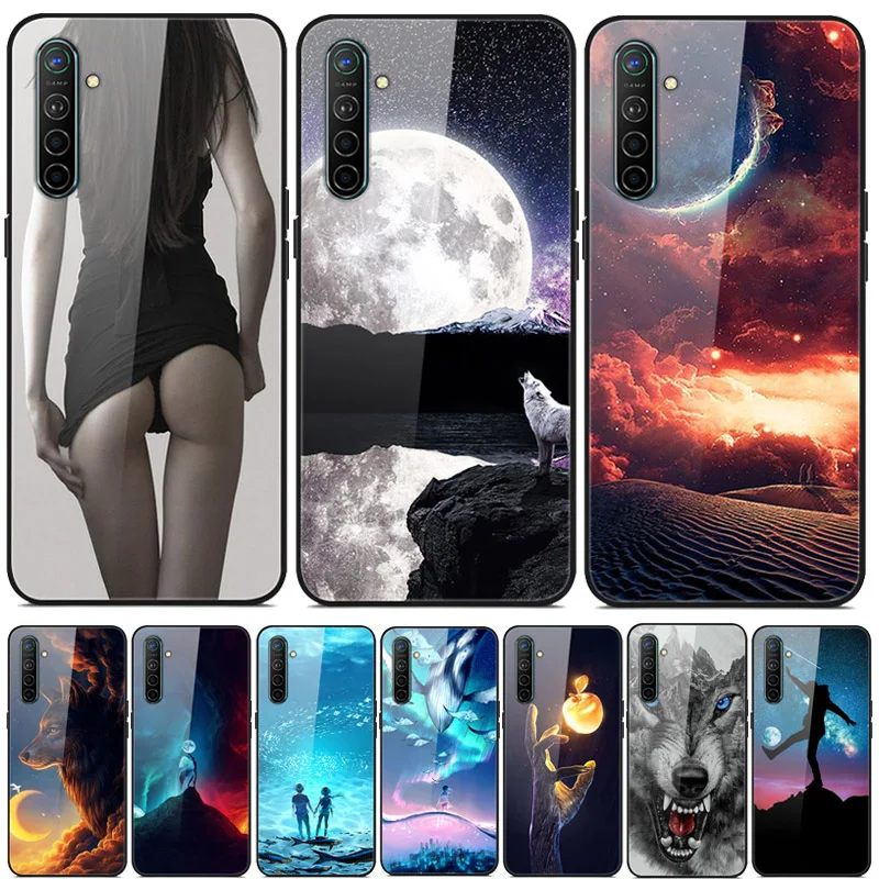 Чехол для телефона OPPO Realme XT X2 чехол из закаленного стекла 6 Pro модный стеклянный