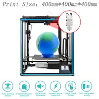 2 in 1 out metal frame colour touch screen 3d printer diy kit with usbtf card offline printing and automatic leveling function