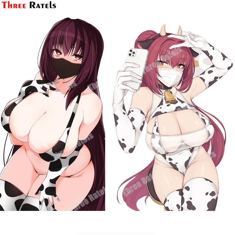 

Автомобильная наклейка Three Ratels A796 Scathach And Scathach Fat, автомобильные аксессуары Saab, виниловые водонепроницаемые наклейки