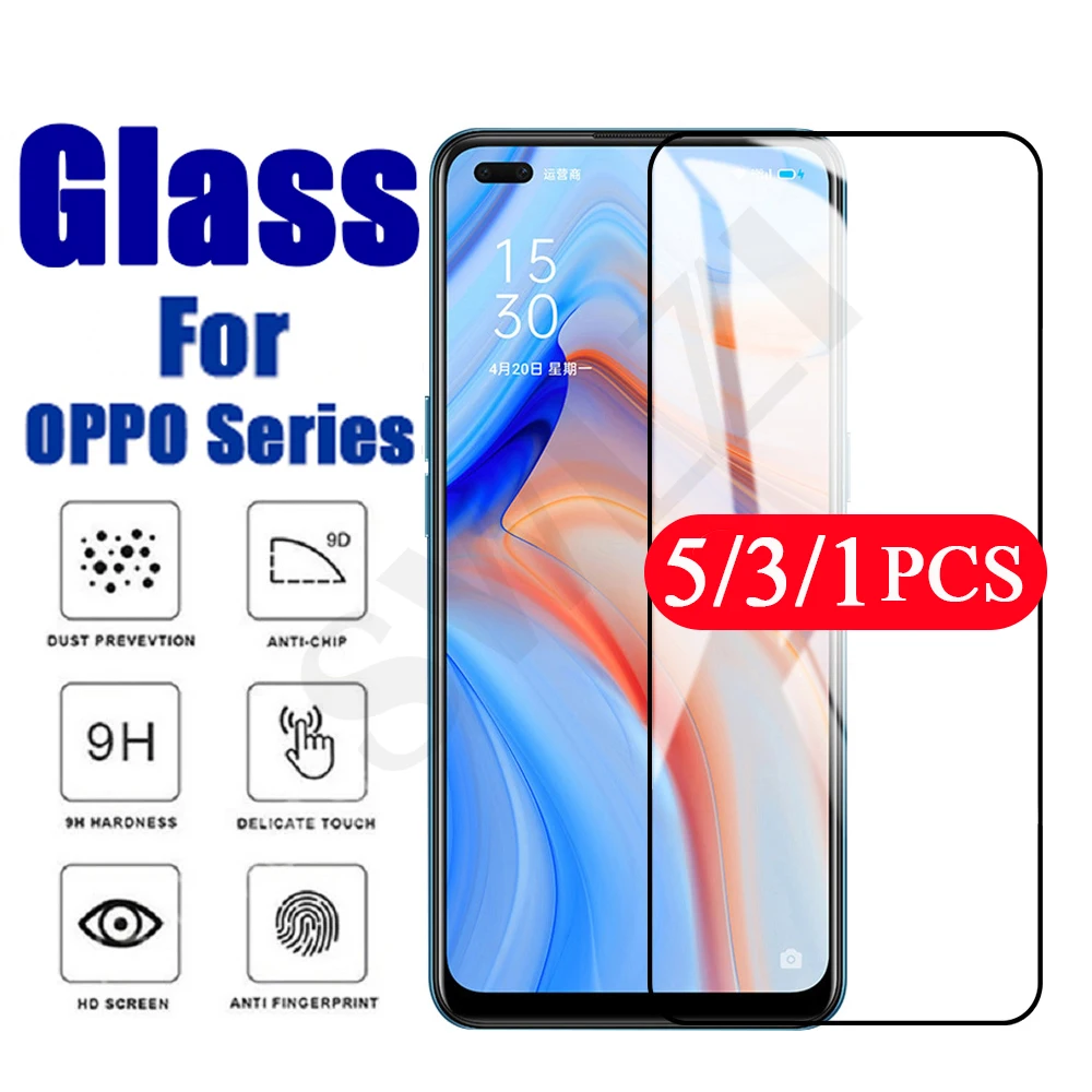 Защитное стекло 9D для OPPO Reno 5 4G pro plus 5K 5F 5Z 4 lite SE 4F 4Z 5G 3 2 2F 2Z 10X ZOOM Z закаленное 5/3/1 шт. |