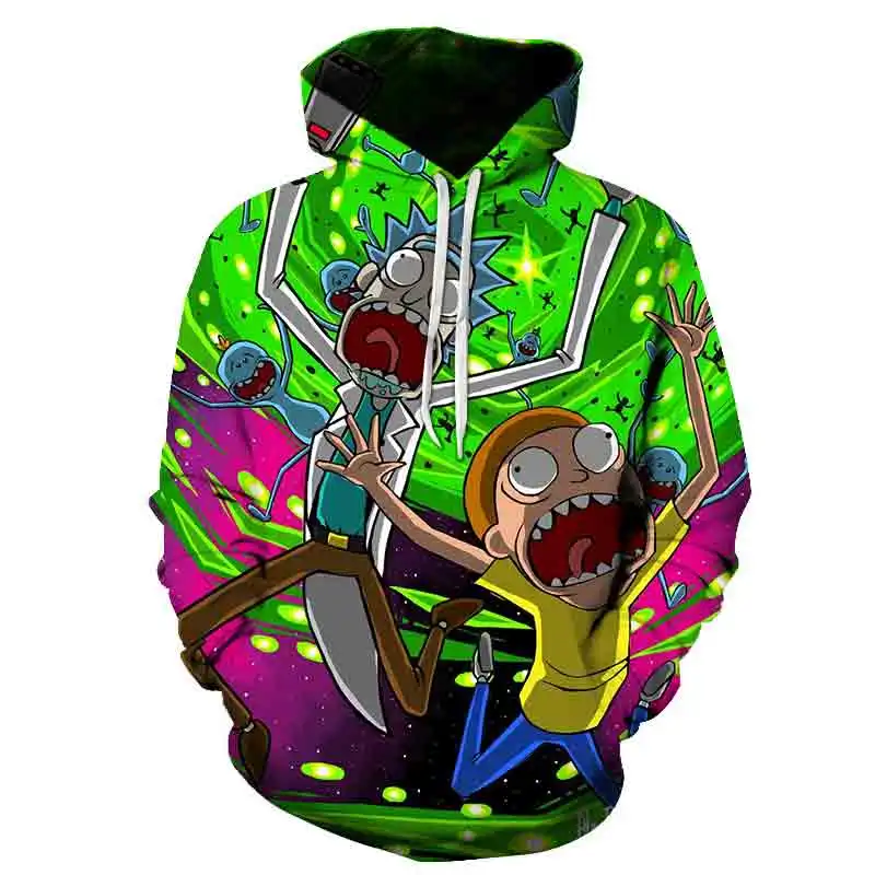 

Autumn and Winter New Anime Rick 3D Hoodie Men's Women's Fashion Youth Casual Long-sleeved Hooded Sweatshirt Caot