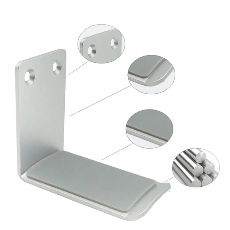 

Aluminum Alloy Portable Headphone Holder Desk Wall Mount Hook Stand Office Hanging Storage Universal Space Saving Headset