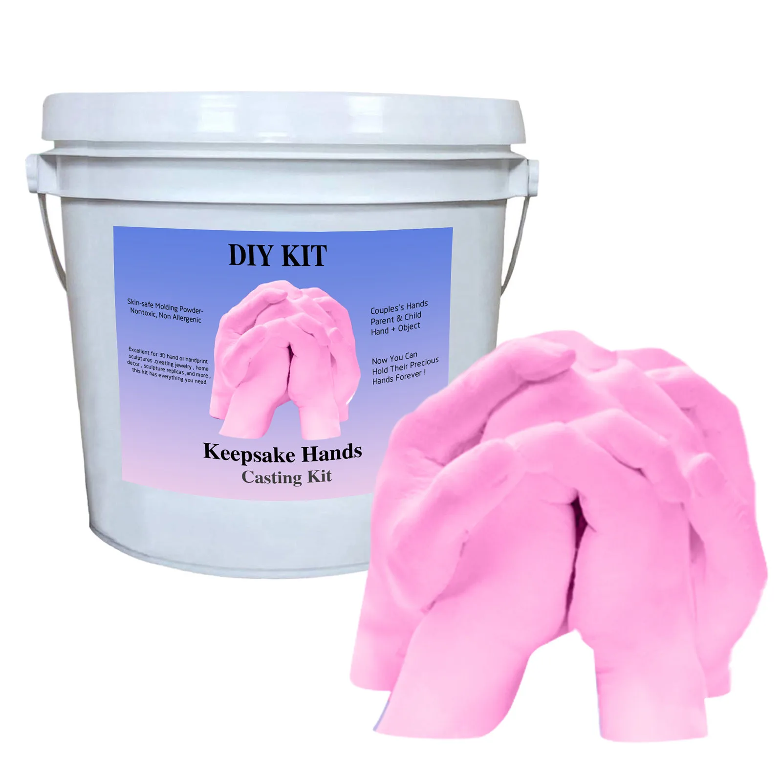 

Keepsake Hands Casting Kit Large | DIY Plaster Statue Molding Kit Hand Holding