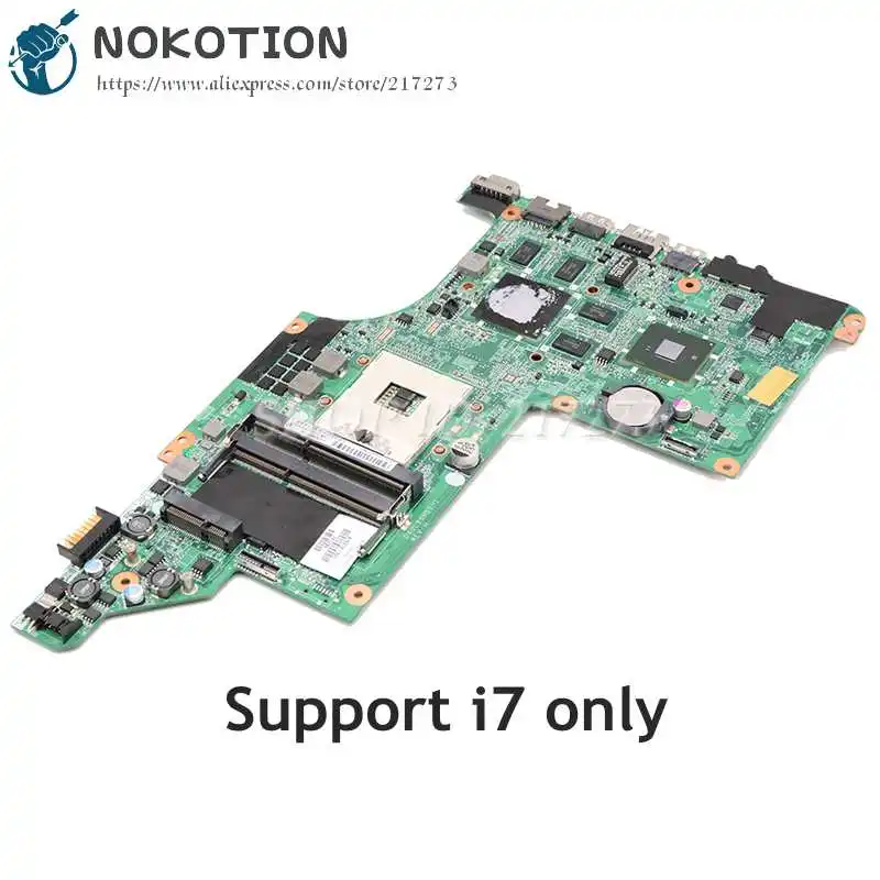 

NOKOTION Laptop motherboard For HP Pavilion DV6 DV6-3000 Main Board DDR3 HD5650 1GB Support I7 CPU Only 630278-001 592186-001