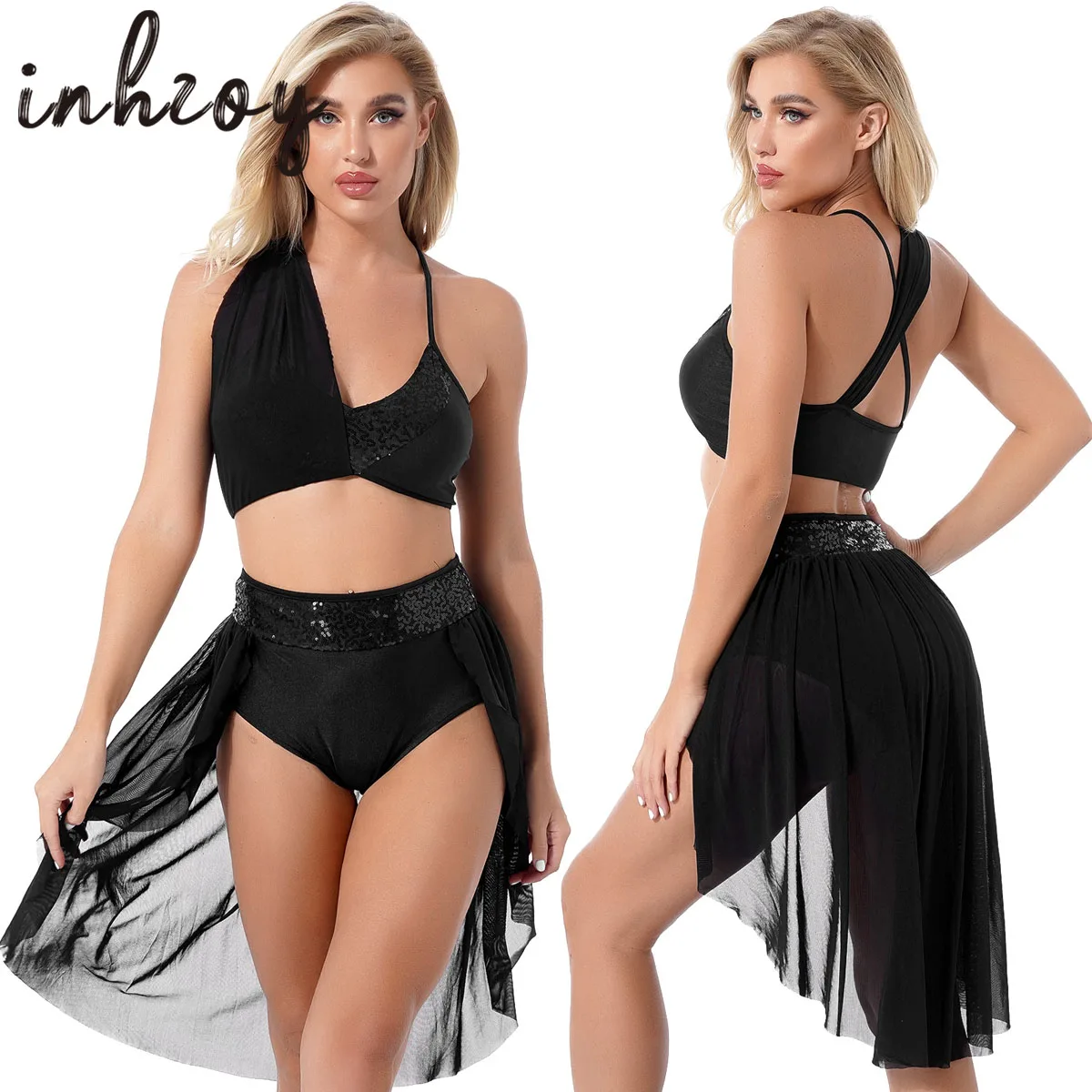 Женский Лирический танцевальный костюм для современного балетного танца