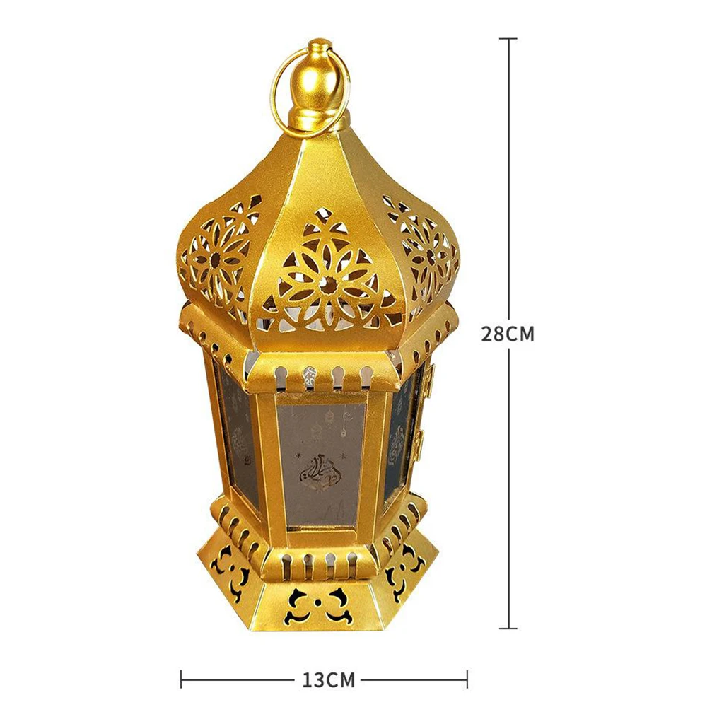 

Gold Decorative Candle Lanterns - Battery Operated Metal Lantern