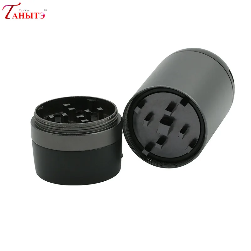 저렴한 블랙 500mah 허브 전기 연기 분쇄기 흡연 위드 2 1 자동 연삭 및 충전 호른 튜브 지원 드롭 배송