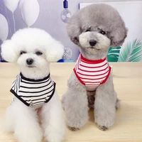 xs xxl summer spring pure cotton thin vest three colors stripe puppy dog clothes small dog clothes for teddy dogs