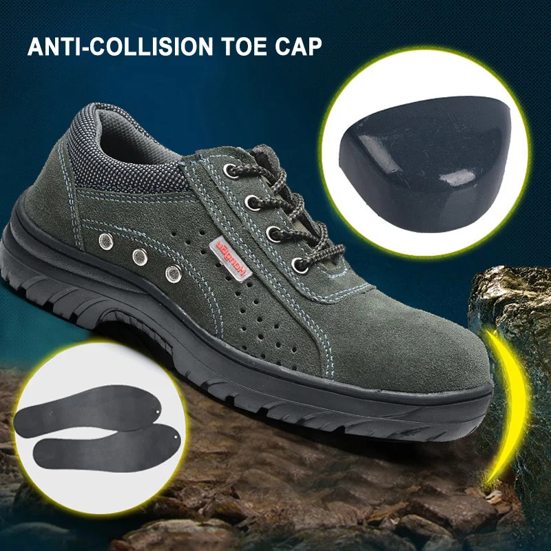 

Male Shoes Adult Indestructible Shoes Steel Toe Work Safety Boots Men Safety Shoes Outdoor Working Shoes For Men Boots Men 39 S