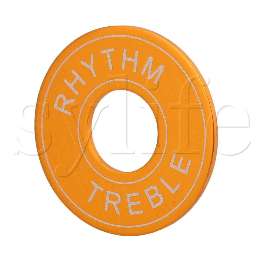 Золотой алюминиевый сплав круглая электрическая гитара тумблер кольцо пластина