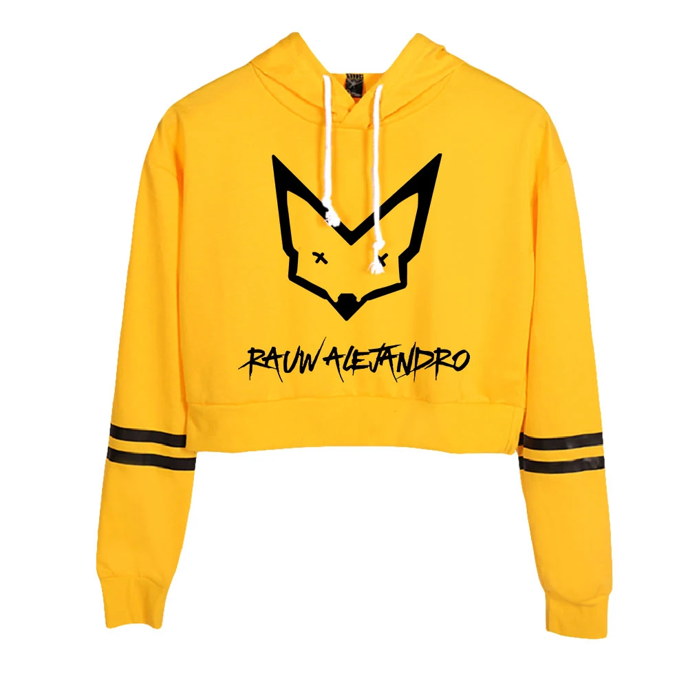 

Rauw Alejandro Hoodie Female Long Sleeve Navel Cropped Hoodie Women's Pullover Casual Streetwear Pop Rapper Girls Clothes