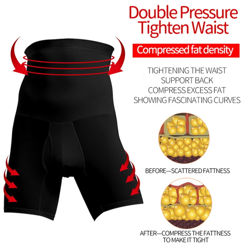 

Slimming Body Shaper Compression Shorts Shapewear Waist Trainer Belly Control Panties Modeling Belt Anti Chafing Boxer Pants