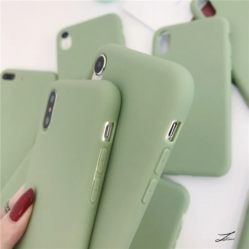 Матовый чехол зеленого маття для телефона Xiaomi Mi 8 9 se 9t 10 11 pro a1 a2 a3 mia1 mia2 mia3 lite note 3