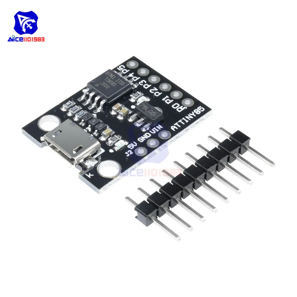 Расширительный модуль diymore ATtiny ATtiny85 Micro USB для микроконтроллера Arduino IIC I2C TWI SPI -