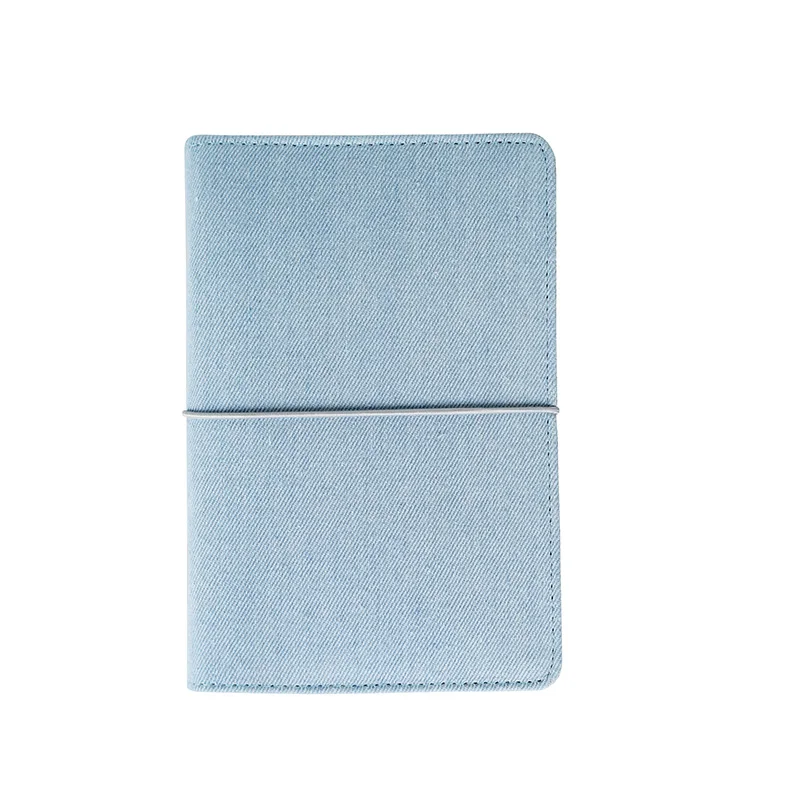 B Light blue Gray Cotton cloth covered A5 notebook pure colored botebook school used note book office school supplies pocketbook - Цвет: B Light blue Gray