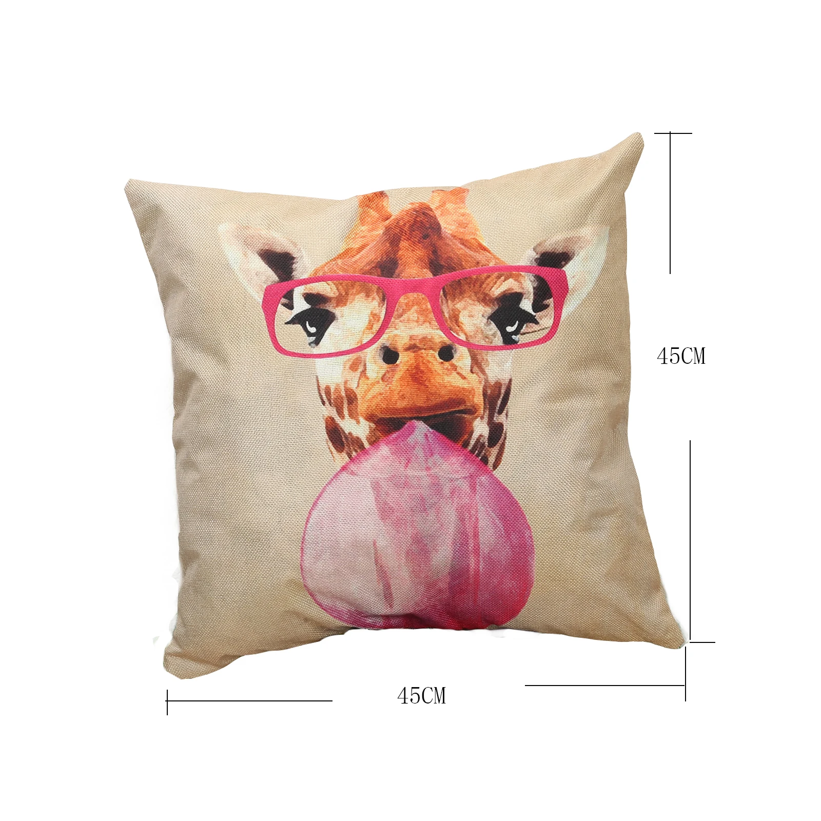 Двухсторонняя печать креативный Жираф Морден стиль хлопок или Лен моющийся