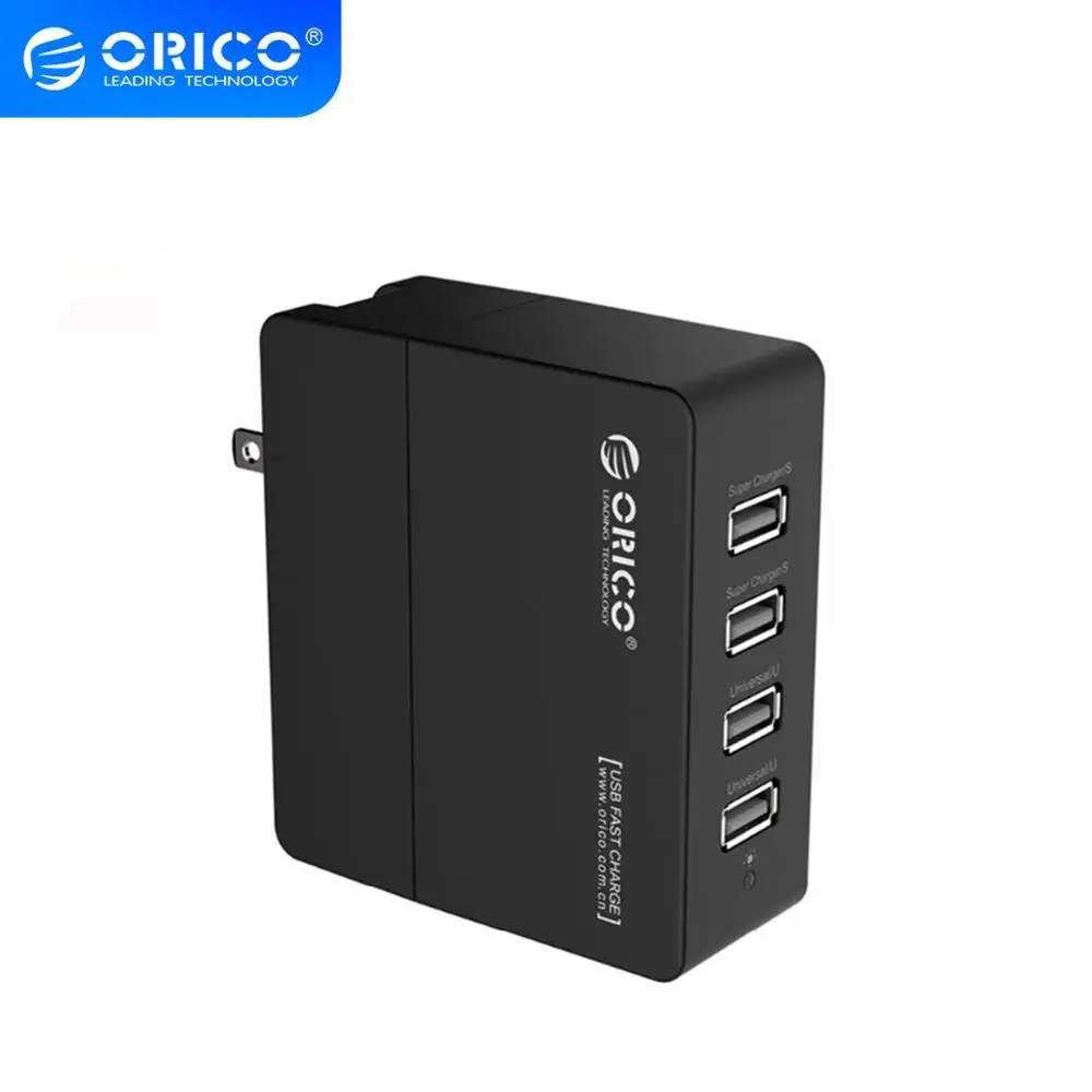 Зарядное устройство ORICO с 4 портами USB вилка стандарта США дорожное настенное