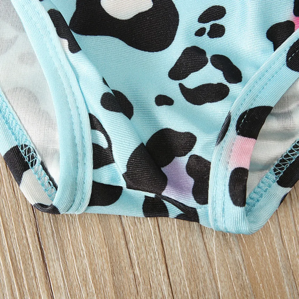 Новинка 2021 женский купальник без бретелек милый из двух частей с леопардовым