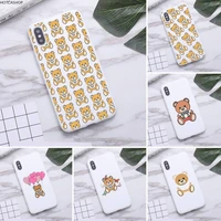 popular italy bear phone case for iphone 11 pro max x xr xs 8 7 6s plus candy white silicone cases