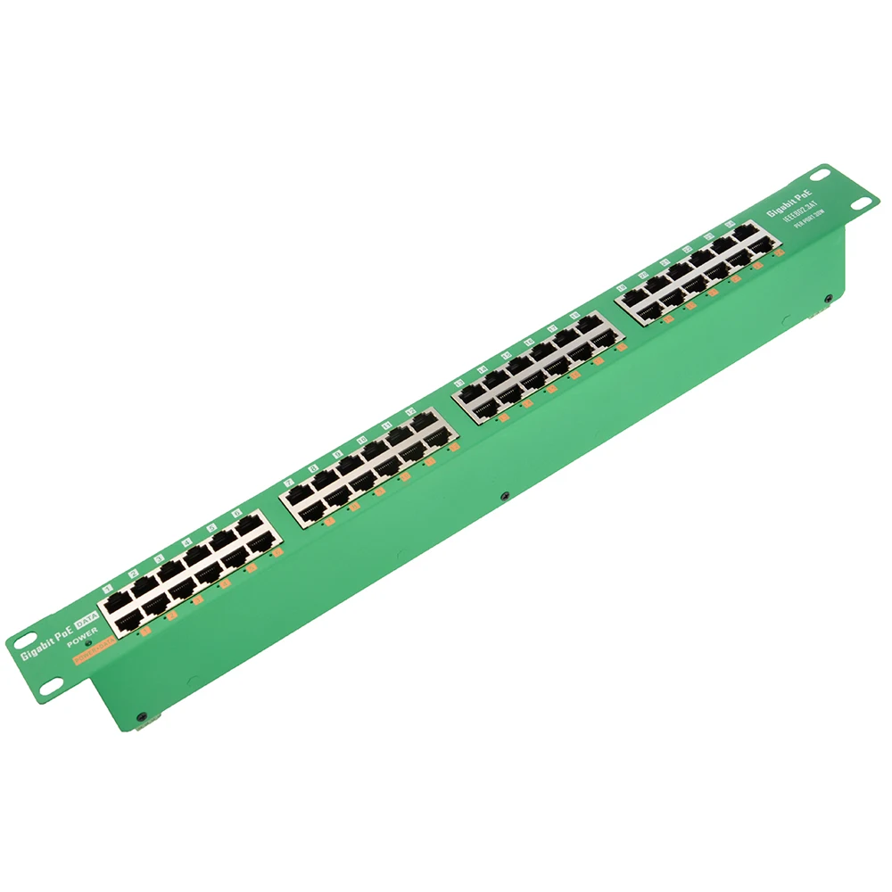 Активный Инжектор PoE 802.3af 802.3at с 24 портами Gigabit Power over Ethernet без источника питания: