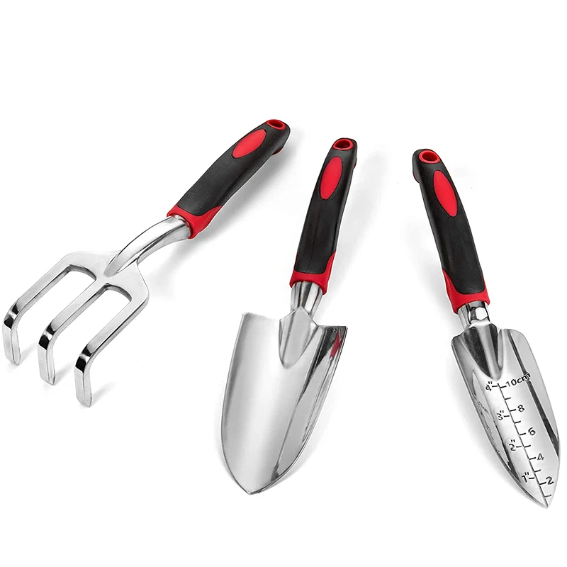 

Garden Tool Set, 3 Pieces of Cast Aluminum Gardening Set, Including Hand Shovel, Pipette and Cultivator Hand Rake