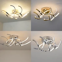 modern ceiling led ceiling light for living room bedroom kitchen aluminum lamp body golden chrome plating indoor lighting fixtur