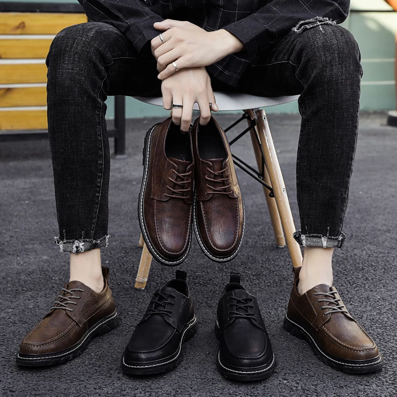 

2020 Spring Autumn New Men Shoes Classic Men Dress Shoes Business Wedding Genuine Leather Oxford Men Formal Flats Zapatos Hombre