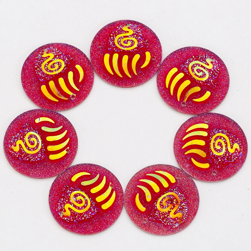 Nativemade 25 мм Taidian с плоской задней частью полимерные Cabs beadearrкольца Beadart цвета