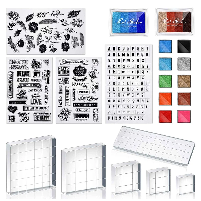 

Набор инструментов для создания печатных плат, набор из 22 акриловых кубиков для рукоделия, скрапбукинга, открыток, «сделай сам»