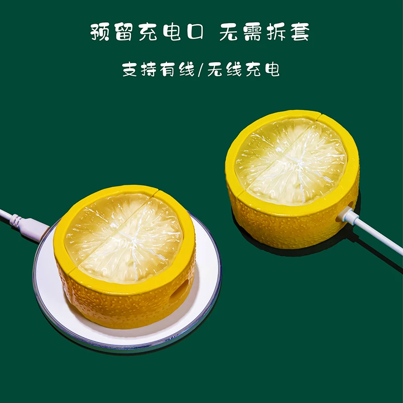 Чехол для AirPods Pro 3 силиконовый с 3d-изображением яиц-пашот и лимона | Электроника